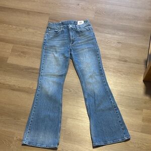 Urba Outfitters Flared Medium/Light Wash Jeans with Back Lace Up